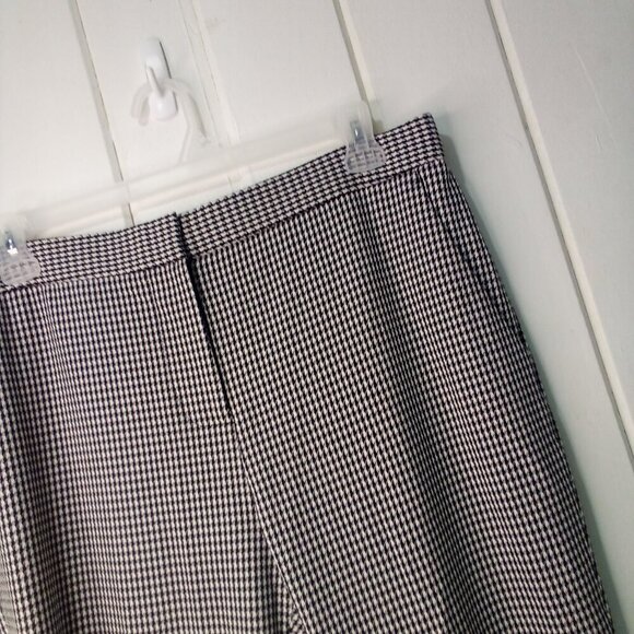 Preston & York Pants Women 14 Casual Pockets Houndstooth Pattern Black White - Picture 4 of 14